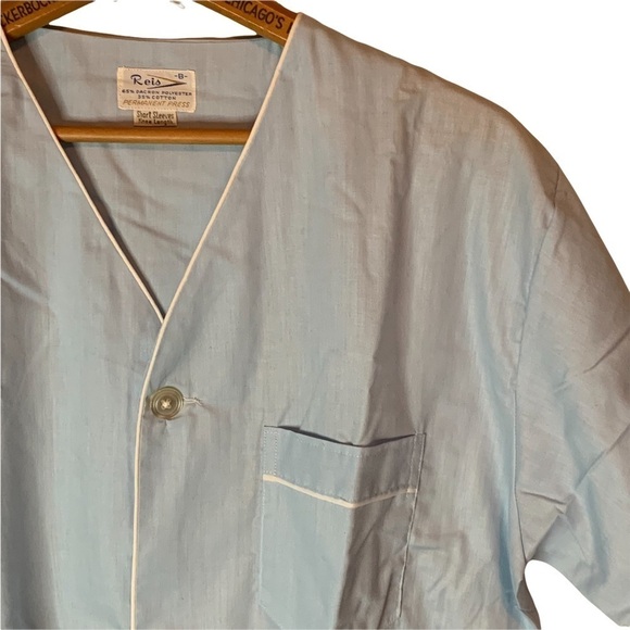 Vintage Men’s Pajama Set Top & Shorts 1950-60’s Reis - Picture 2 of 6